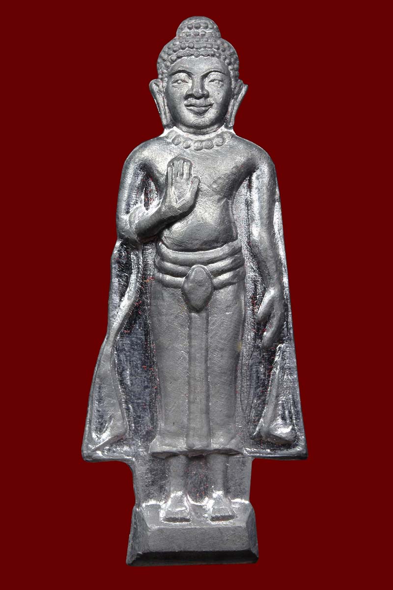 พระร่วงหน้าพระธาตุ จังหวัดชลบุรี เนื้อชินตะกั่ว ปี ๒๕๑๗ (2องค์) - 1