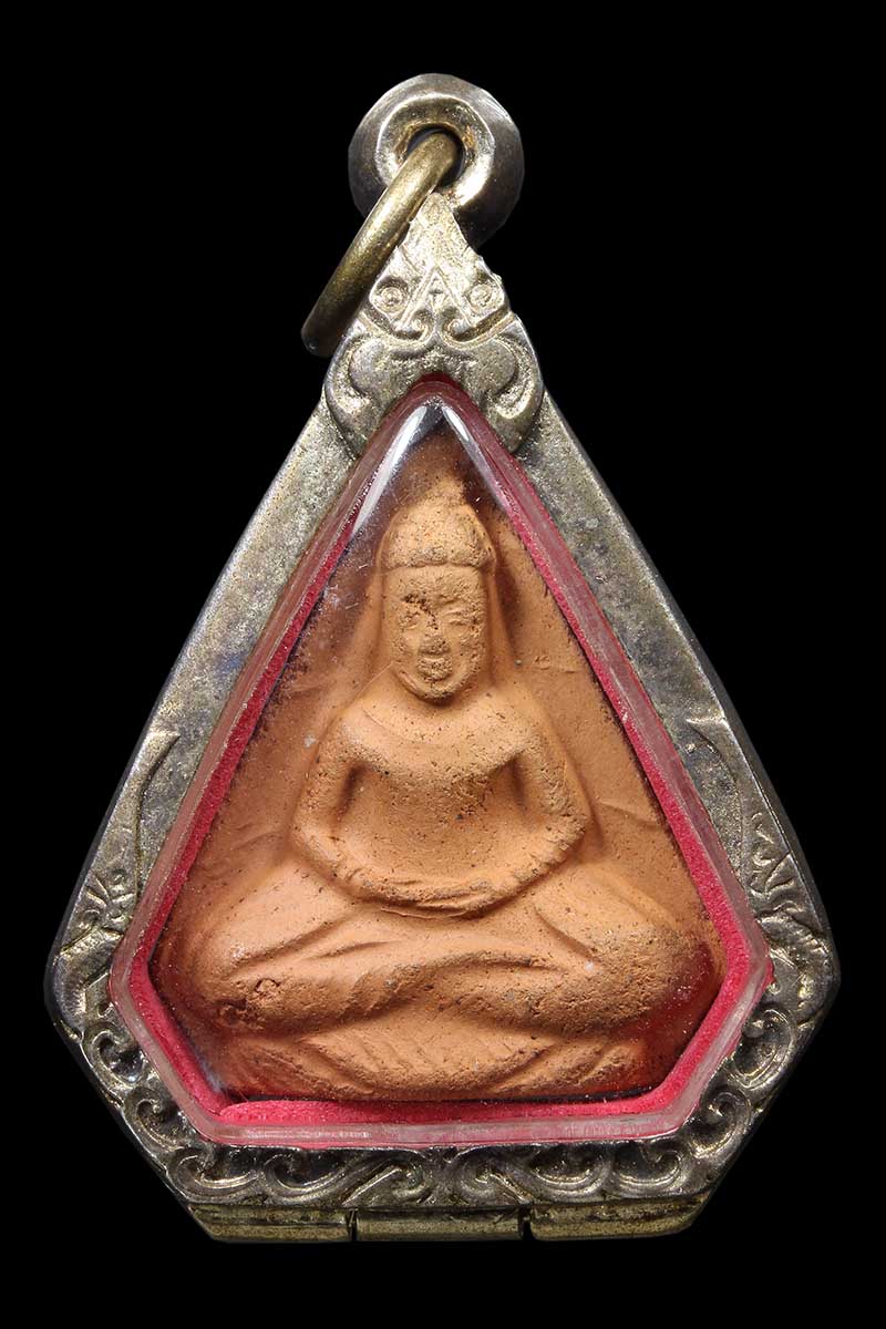 พระห้าเหลี่ยมเนื้อดินเผา หลวงพ่อลี วัดอโศการาม ปี2500 (องค์ที่2) - 1