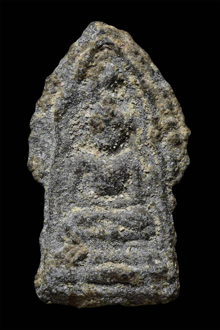 พระพุทธชินราชหลังยันต์ กรุวังบัว จ.เพชรบุรี เนื้อชินเขียว (2) - 1