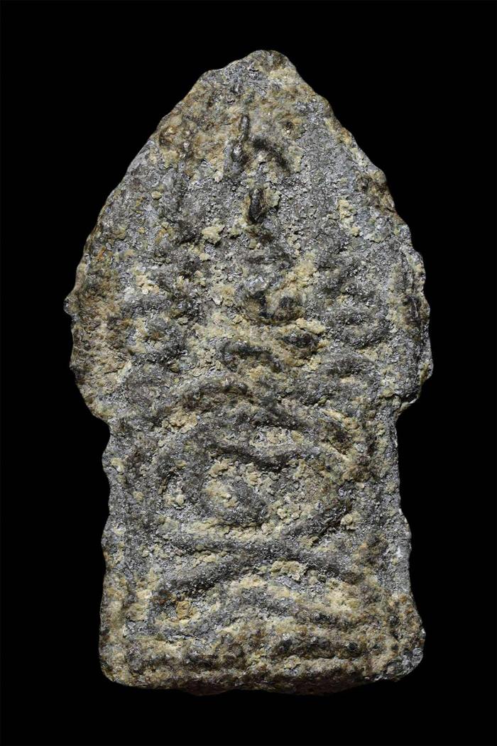 พระพุทธชินราชหลังยันต์ กรุวังบัว จ.เพชรบุรี เนื้อชินเขียว (2) - 2