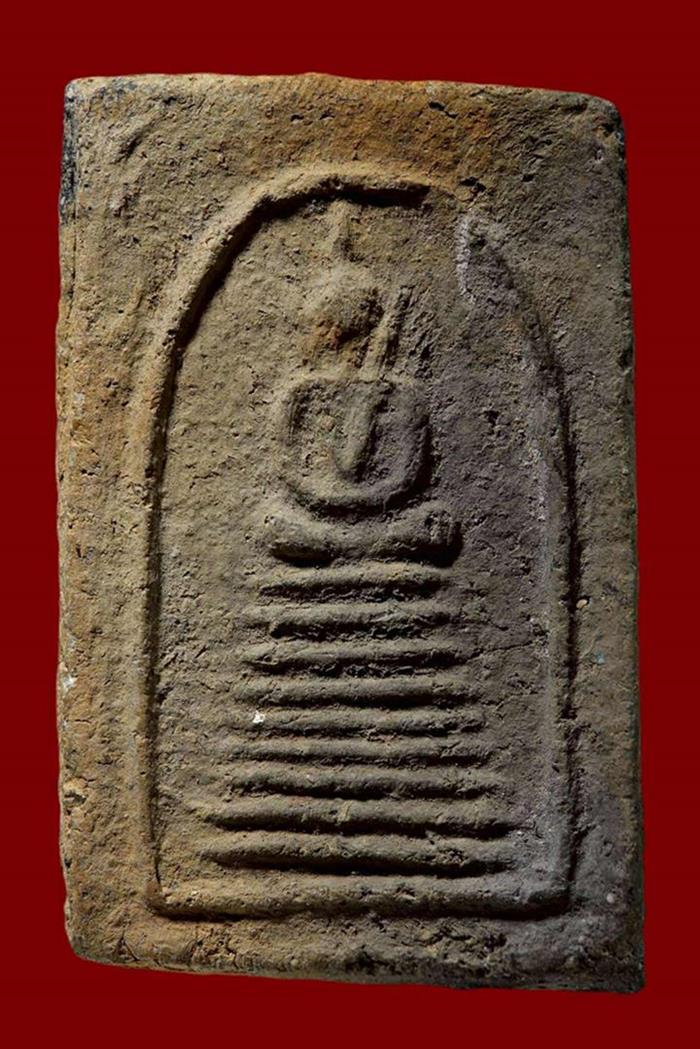 พระสมเด็จเก้าชั้นอกวี หลวงปู่เผือก วัดกิ่งแก้ว ปี2496 เนื้อดิน - 1