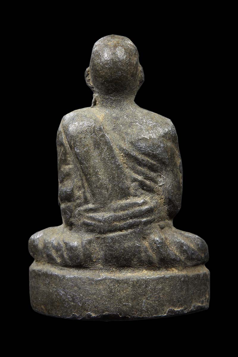 รูปหล่อเนื้อตะกั่ว หลวงพ่อจันทร์ วัดตาเจี่ย ปี2516 - 2