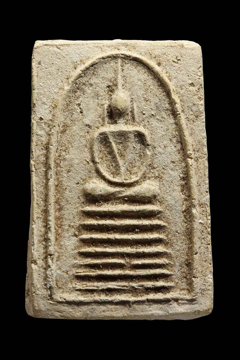 พระสมเด็จเจ็ดชั้นหลวงปู่เผือก ออกวัดอรุณฯ กทม. ปี2495 (ฐานเดือย) - 1