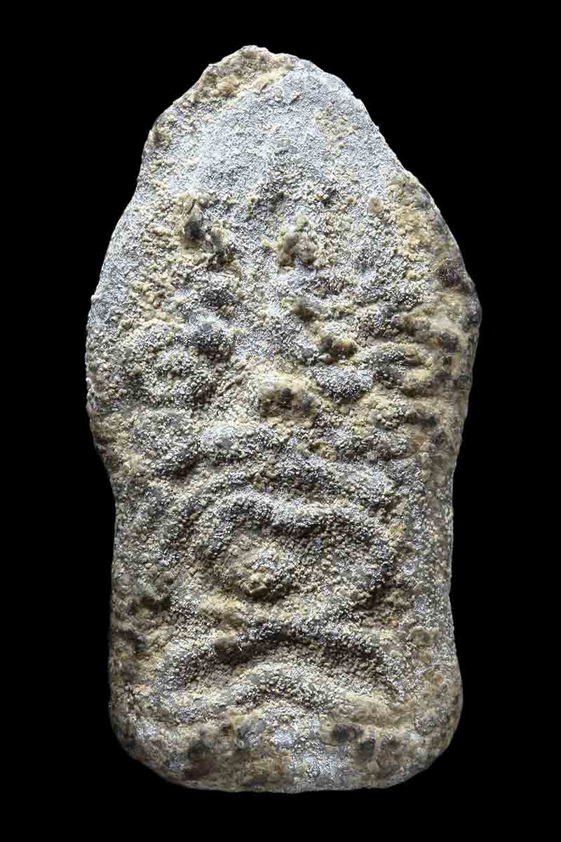 พระพุทธชินราชหลังยันต์ กรุวังบัว จ.เพชรบุรี เนื้อชินเขียว (4) - 2