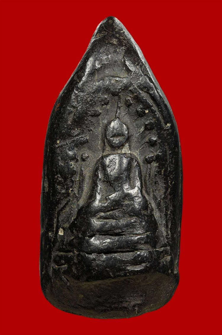 พระกริ่งคลองตะเคียน (วัดประดู่ทรงธรรม) จ.อยุธยา พ.ศ.๒๔๖๐ เนื้อดินผสมผงใบลาน - 1