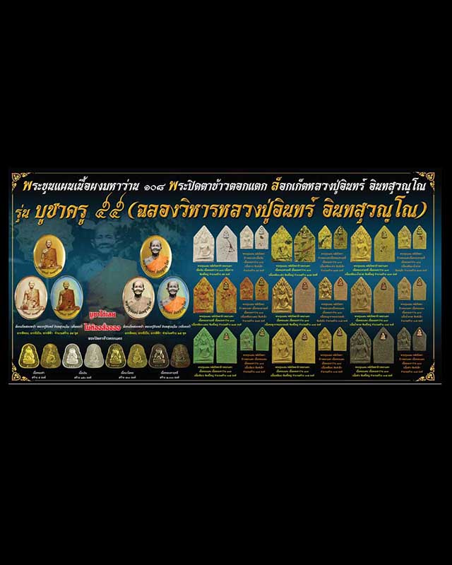 ล็อกเก็ตสองหน้าหลวงปู่อินทร์ อินทสุวรรณโณ วัดหนองบัว จ.ตราด รุ่นบูชาครู55 อธิษฐานจิตโดยหลวงปู่บัว - 5