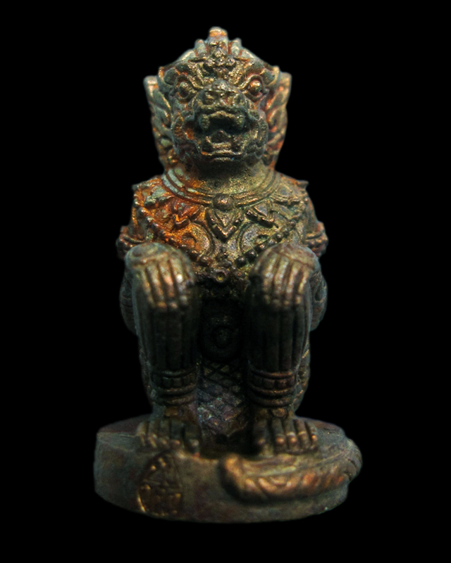หนุมานมงคลบูรพา (รุ่นแรก) หลวงปู่บัว ถามโก วัดศรีบุรพาราม จ.ตราด เนื้อสัมฤทธิ์ก้นอุดผง เลข ๑๑๖๓ - 1