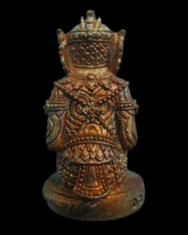 หนุมานมงคลบูรพา (รุ่นแรก) หลวงปู่บัว ถามโก วัดศรีบุรพาราม จ.ตราด เนื้อสัมฤทธิ์ก้นอุดผง เลข ๑๑๖๓ - 2