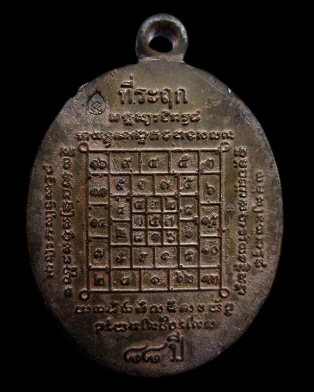 เหรียญหล่อโบราณมงคลชีวิต 88 หลวงปู่บัว ถามโก วัดศรีบุรพาราม จ.ตราด เนื้อทองทิพย์ เลข ๘๓๖ กล่องเดิม - 2