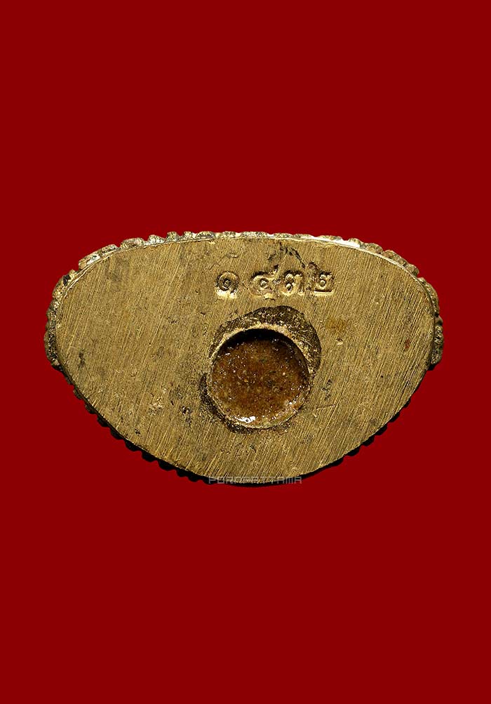 พระแก้วมรกตหล่อโบราณ หลวงปู่ทวน วัดโป่งยาง จันทบุรี เนื้อทองระฆัง ก้นอุดผงหลวงปู่หมุน No.1432 - 3