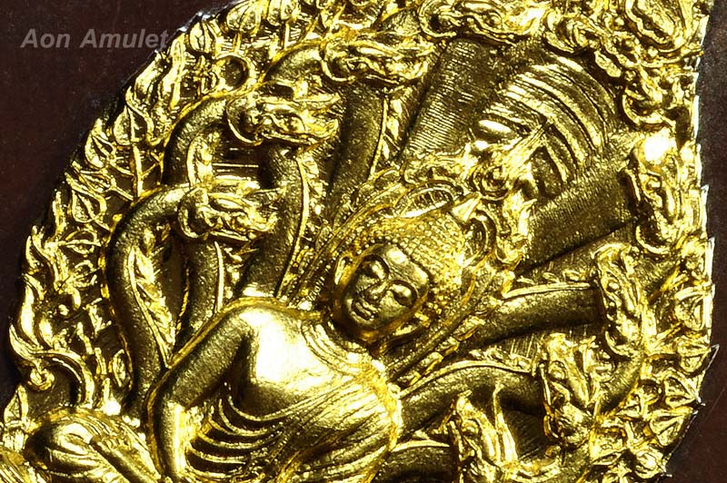 เหรียญนาคปรกเนื้อนวะหน้าทองคำ รุ่น มงคลมหาลาภ หลวงปู่บัว ถามโก วัดศรีบุรพาราม พศ.2559 หมายเลข 341 - 2