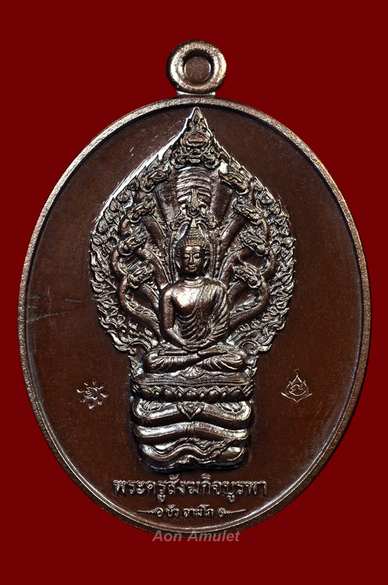 เหรียญนาคปรกเนื้อนวะ รุ่น มงคลมหาลาภ หลวงปู่บัว ถามโก วัดศรีบุรพาราม พศ.2559 หมายเลข 1263 - 2