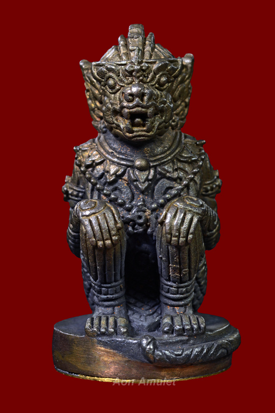 หนุมานเนื้อนวโลหะก้นทองคำ รุ่น มงคลบูรพา หลวงปู่บัว ถามโก พศ.2561 หมายเลข 219 - 2
