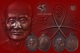 เหรียญรูปไข่เนื้อทองแดง รุ่น ไตรมาส หลวงปู่ม่น ธัมมจิณโณ วัดเนินตามาก พศ.2537 คู่ที่ 1