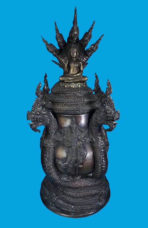 บาตรน้ำมนต์ รุ่นสรงน้ำ 58 พระอธิการใจ วัดพระยาญาติ จ.สมุทรสงคราม ปี2558 - 1