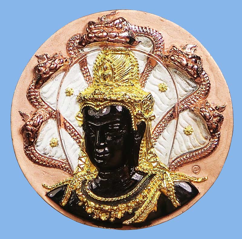 จตุคามรามเทพ รุ่นราชันย์ดำ เหรียญบาตรน้ำมนต์ 3 กษัตริย์ ขนาด 5.5 ซม. ปี 2550 ตอกโค๊ด หมายเลข 133  - 2
