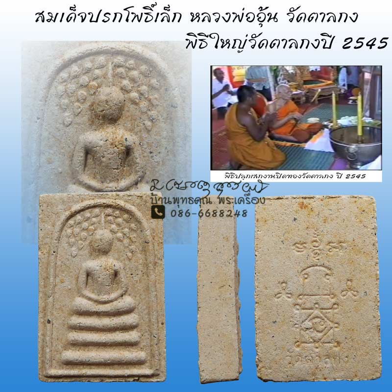 สมเด็จปรกโพธิ์เล็กเนื้อผง ปี 2545 หลวงพ่ออุ้น วัดตาลกง ปลุกเสกพิธีใหญ่ - 1