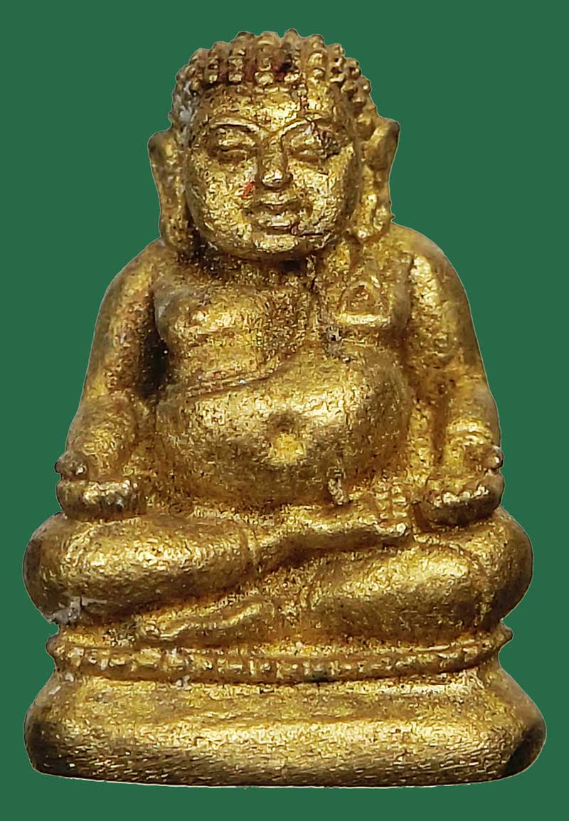 พระสังกัจจายน์รับลาภสมปราถนา เนื้อทองสตางค์ หลวงพ่อตัด วัดชายนา ปี 2549 สวยๆกล่องเดิม - 2