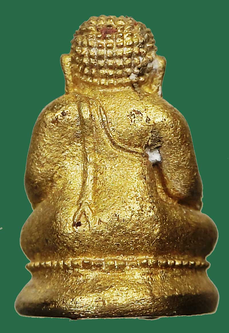 พระสังกัจจายน์รับลาภสมปราถนา เนื้อทองสตางค์ หลวงพ่อตัด วัดชายนา ปี 2549 สวยๆกล่องเดิม - 3