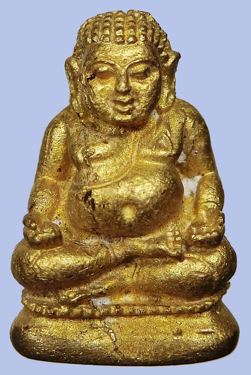 พระสังกัจจายน์รับลาภสมปราถนา เนื้อทองสตางค์ หลวงพ่อตัด วัดชายนา ปี 2549 สวยๆกล่องเดิม - 2