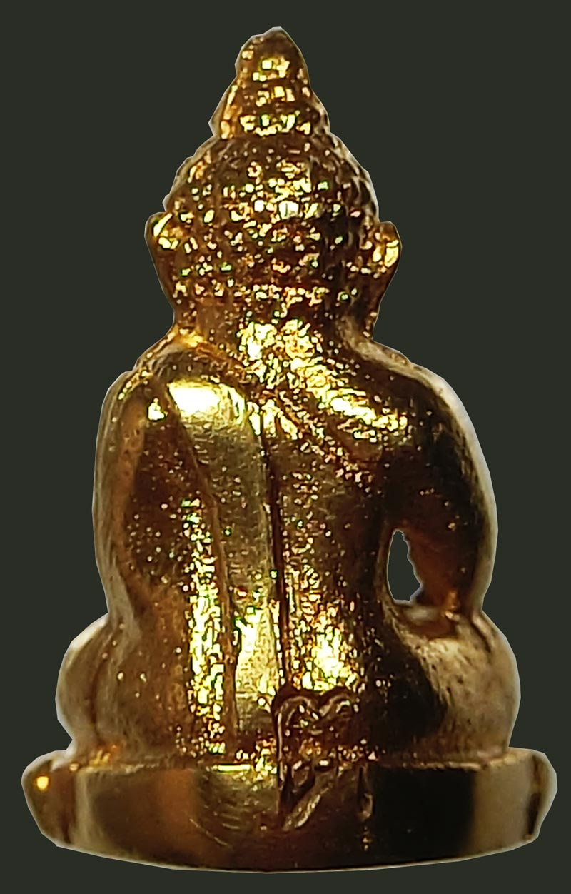 พระชัยวัฒน์ เนื้อทองคำ หลวงพ่อตัด วัดชายนา จ.เพชรบุรี ปี 2550 สร้างเพียง 5 องค์ - 3