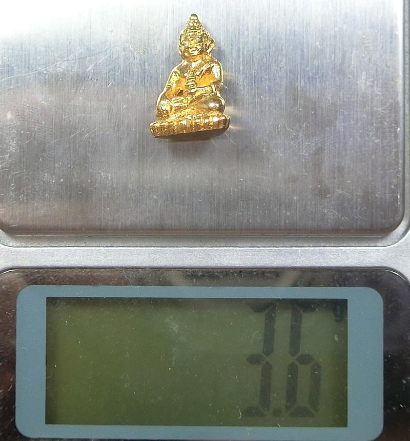 พระชัยวัฒน์ เนื้อทองคำ หลวงพ่อตัด วัดชายนา จ.เพชรบุรี ปี 2550 สร้างเพียง 5 องค์ - 5