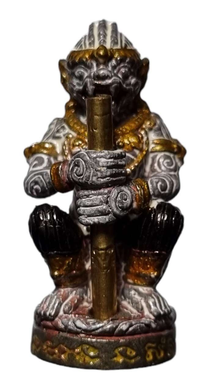 หนุมานมหาปราบไพรี ( มหาปรารถนา ) รุ่นแรก พระอาจารย์ทิน วัดชายนา เพชรบุรี พิธีใหญ่เนื้อดีบุก - 2
