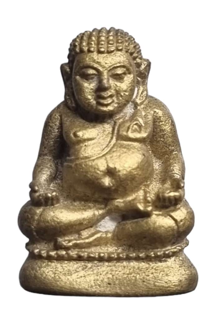 พระสังกัจจายน์รับลาภสมปราถนา เนื้อทองสตางค์ หลวงพ่อตัด วัดชายนา ปี 2549 สวยๆกล่องเดิม - 1