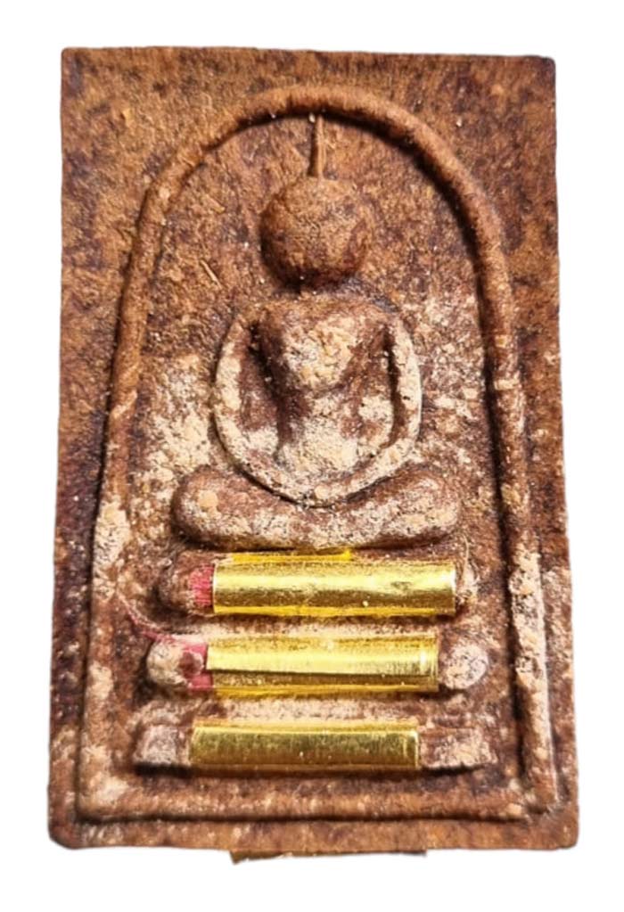สมเด็จพิมพ์ไกเซอร์ เนื้อผงยาจินดามณีโรยผงสมเด็จบางขุนพรหม๐๙ ตะกรุดทองคำแท้ 3 ดอก หลวงพ่อตัด วัดชายนา - 2