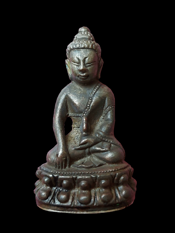 กริ่ง ขุมทรัพย์ หลวงพ่อพุธ วัดป่าสาลวัน เนื้อนวโลหะ ก้นเงิน - 1