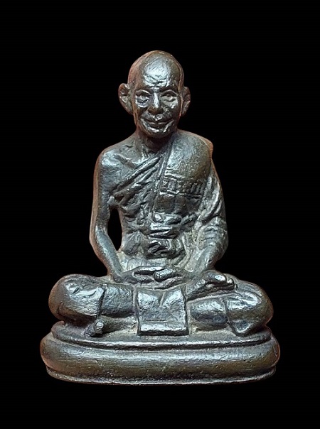 รูปหล่อหลวงพ่อพรหม วัดขนอนเหนือ จ.อยุธยา (เนื้อนวะ) - 1