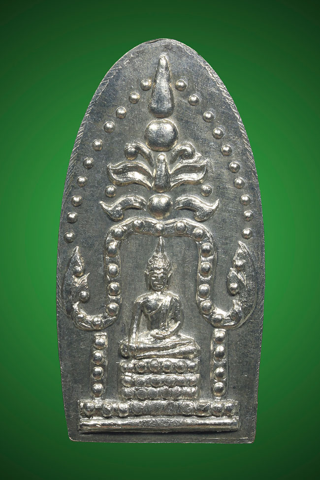 พระลีลายอดอัฏฐารส พิธีจักรพรรดิ์ ปี พ.ศ.2515 วัดพระศรีรัตนมหาธาตุ จ.พิษณุโลก บล็อกนิยม เนื้อนวโลหะ - 3