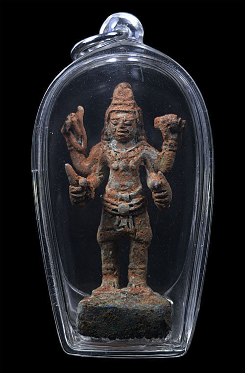เทวรูปนารายณ์ สี่กร วัดพระศรีรัตนมหาธาตู เนื้อสำริด - 1