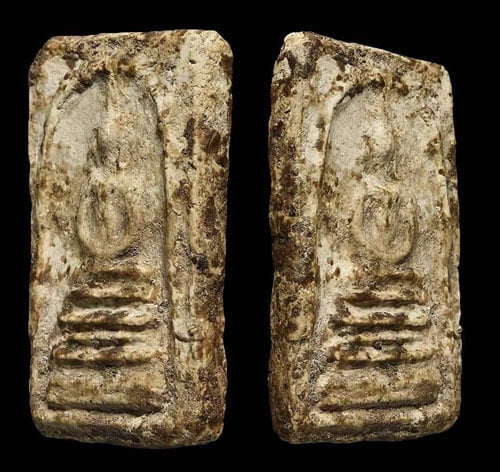 สมเด็จบางขุนพรหม พิมพ์ ฐานคู่ กรุวัดไหม่อมตรส บางขุนพรหม - 4