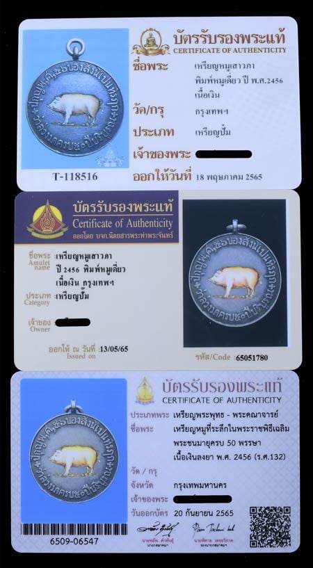 เหรียญหมู เหรียญเสาวภาฯ เนื้อเงิน - 3
