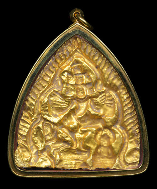 แผ่นดุน พระนารายณ์แปลง กรูลพบุรี เนื้อทองคำ เลียมทอง น้ำหนักรวม 26.9 กรัม - 2
