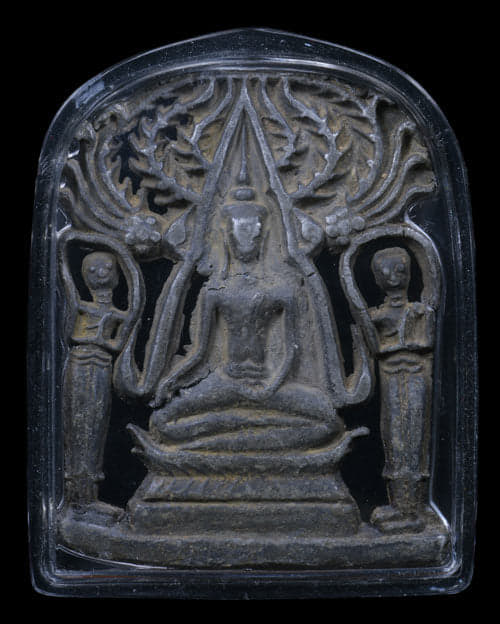 พระปรุหนัง กรุพุทธไธศวรรย์ อยุธยา เนื้อชินเงิน - 1