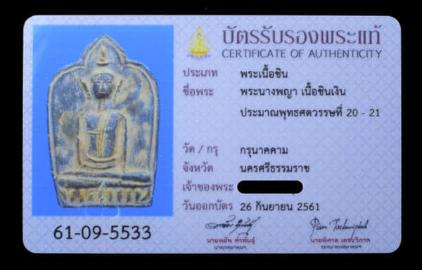 พระนางพญา เนื้อชินเงิน กรุนาคาม นครศรีธรรมราช - 3