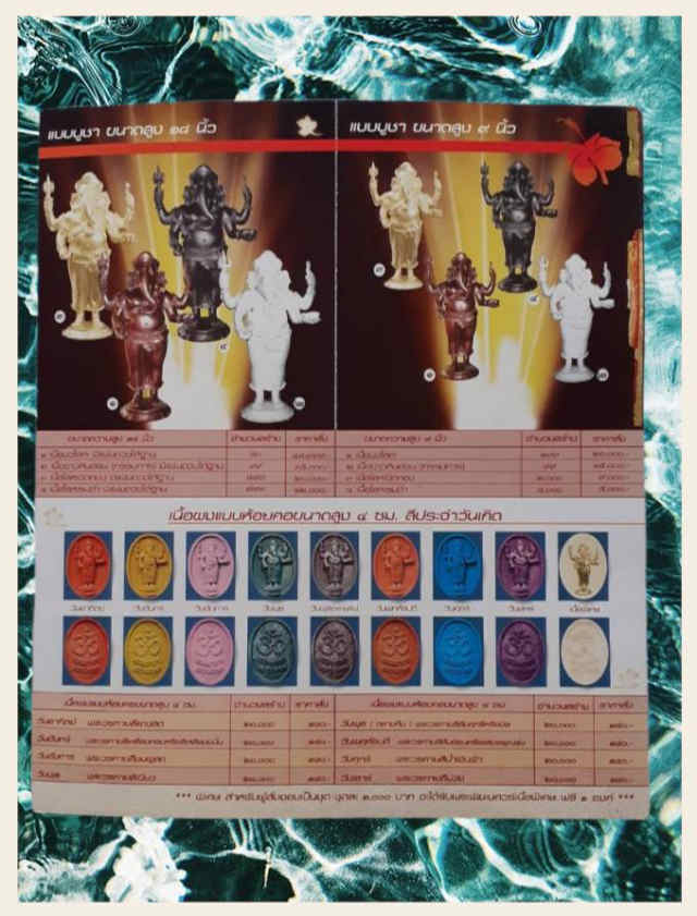 26/พระพิฆเนศ รุ่น นวมหาราช เนื้อผง แบบห้อยคอ สีประจำว้นเกิด สีฟ้าสำหรับผู้ที่เกิดวันศุกร์ - 4