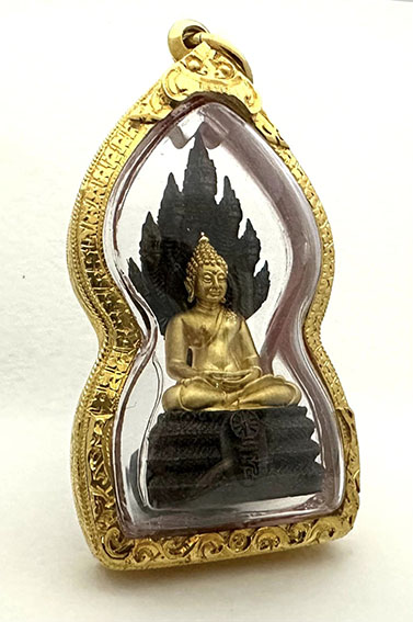 พระนาคปรกสิริโภคา สธ.เนื้อทองคำ+นวะ รุ่นสร้างพระอุโบสถเฉลิมพระเกียรติ - 2