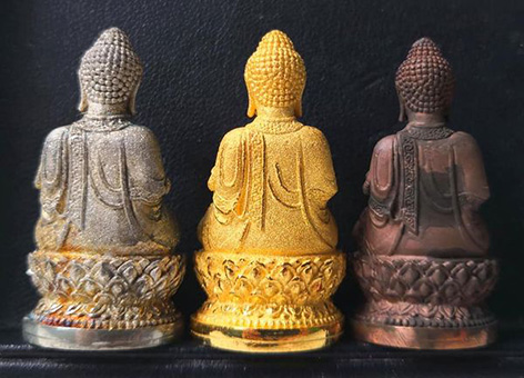 พระกริ่งจีน "ต้าเยิ่นถะ" ครบชุด เนื้อทองคำ เนื้อเงิน เนื้อนวะ วัดบวรนิเวศ - 3