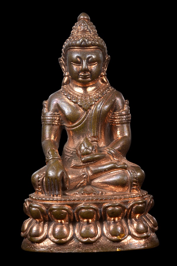 พระกริ่งอวโลพรหมคุณ เนื้อนวโลหะ ฝาปิดเงิน เสก3ปี หลวงปู่หงษ์ - 1