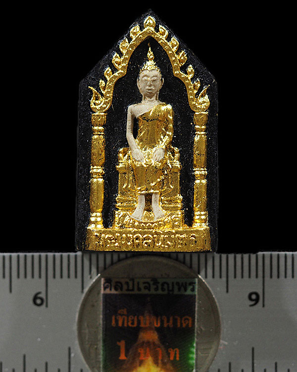 พระมงคลนิมิตร นักษัติรย์ปีระกา ลงรักปิดทองกรรมการ วัดชิโนรสาราม กรุงเทพฯ ปี 2512 หายาก สภาพสวย หลวงพ - 3