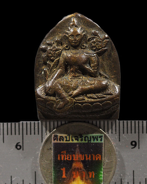 เหรียญหล่อพระโพธิสัตว์ดารา ท่านเจ้าคุณโพธิ์แจ้ง วัดโพธิ์แมนคุณาราม 普門報恩寺 รุ่นรถเมล์ (มีประสบการณ์) - 3
