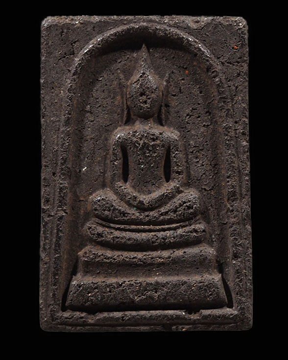 พระสมเด็จ เนื้อผงว่านใบลานดำ หลวงปู่สิม พุทธาจาโร วัดถ้ำผาปล่อง อ.เชียงดาว จ.เชียงใหม่หลังยันต์ห้า ส - 1