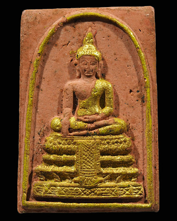 พระสมเด็จหลวงพ่อวัดไร่ขิง พิมพ์ใหญ่ (ผงทองพิเศษ) ปี 2532 จ.นครปฐม เนื้อกระเบื้อโบสถ์ มหาอุตม์ ด้า - 1