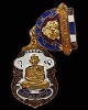 เหรียญลงยาพร้อมแหนบ พระครูปลัดเสน วัดไสกระดาน เพชรบุรี ปี 2520 สภาพสวยเดิมๆ