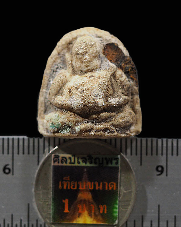 พระสังกัจจายน์ กรุวัดอัมพวา เนื้อผงน้ำมัน พระกรุวัดอัมพวาสร้างขึ้นโดย สมเด็จพุทธโฆษาจารย์ ฤทธิ์ - 3