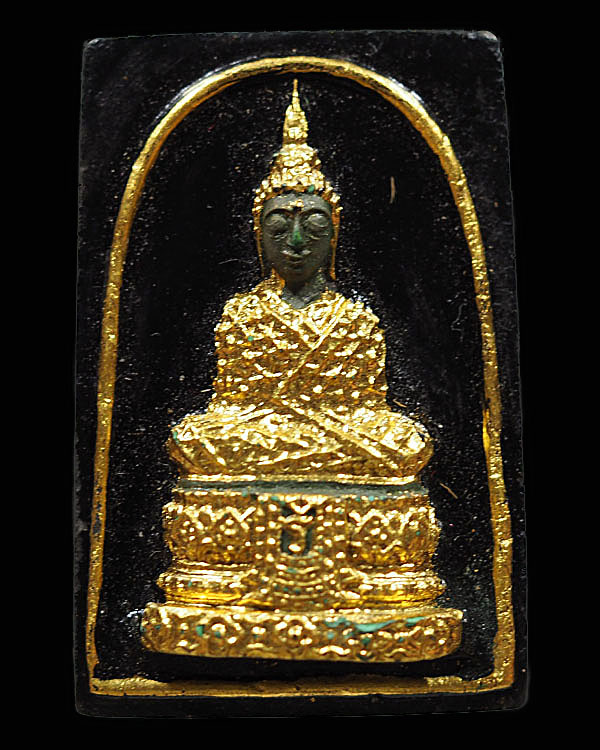 พระแก้วมรกรต ทรงเครื่องฤดูหนาว ลงรักปิดทอง หลังยันต์ดวงประสูติพระพุทธเจ้า หลวงพ่อเริ่ม วัดบางพระ จ.ช - 1