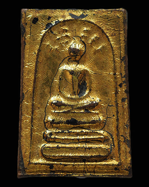 พระสมเด็จปรกโพธิ์ หลังดอกจันทร์ รุ่นฟ้าผ่า ปี 2521 ออก วัดพรหมรังษี กรุงเทพฯ ปิดทองเก่า ***เนื้อพร - 1